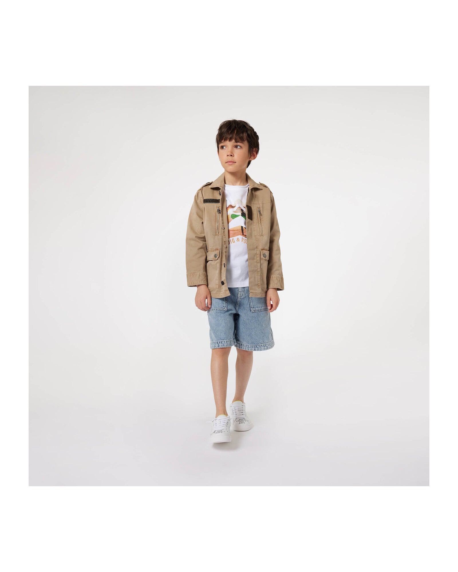 Veste militaire en sergé - Chino Beige