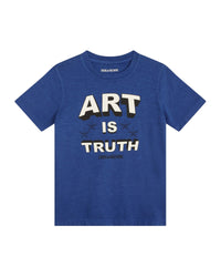 T-shirt avec illustration - Bleu Klein