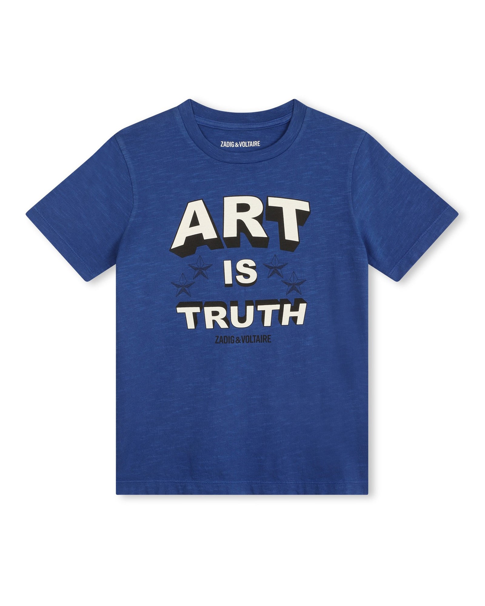 T-shirt avec illustration en coton - Bleu Klein