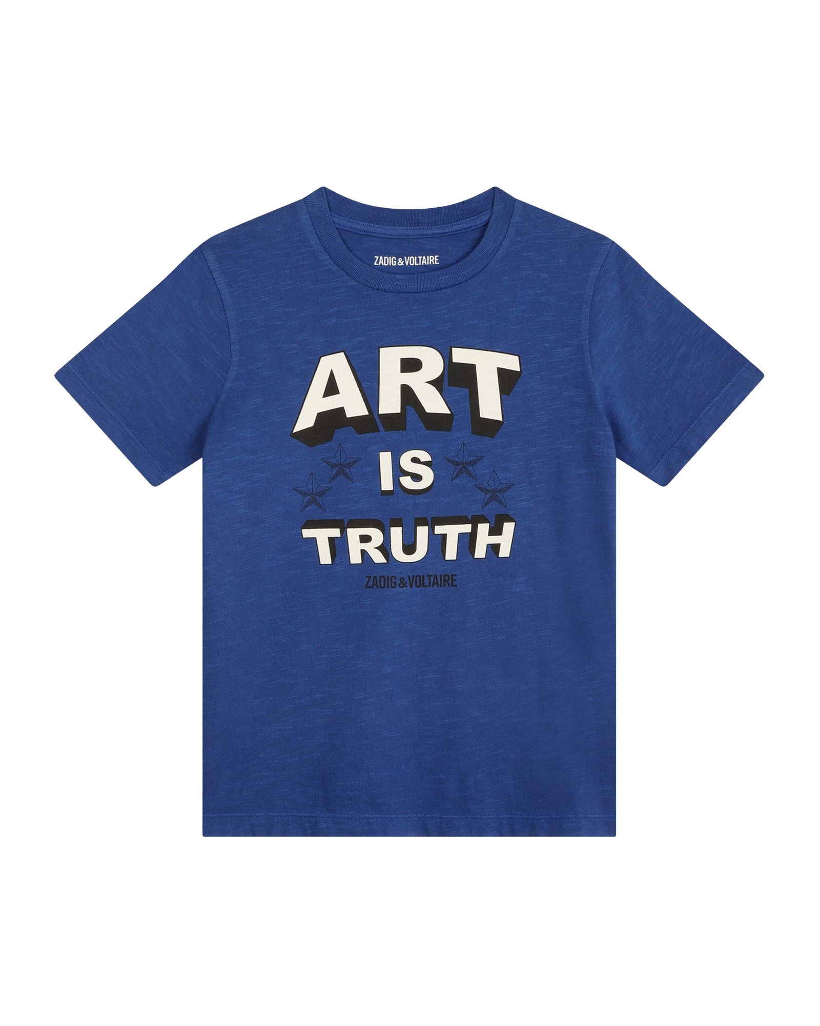 Cotton T-shirt with illustration - Klein Blue