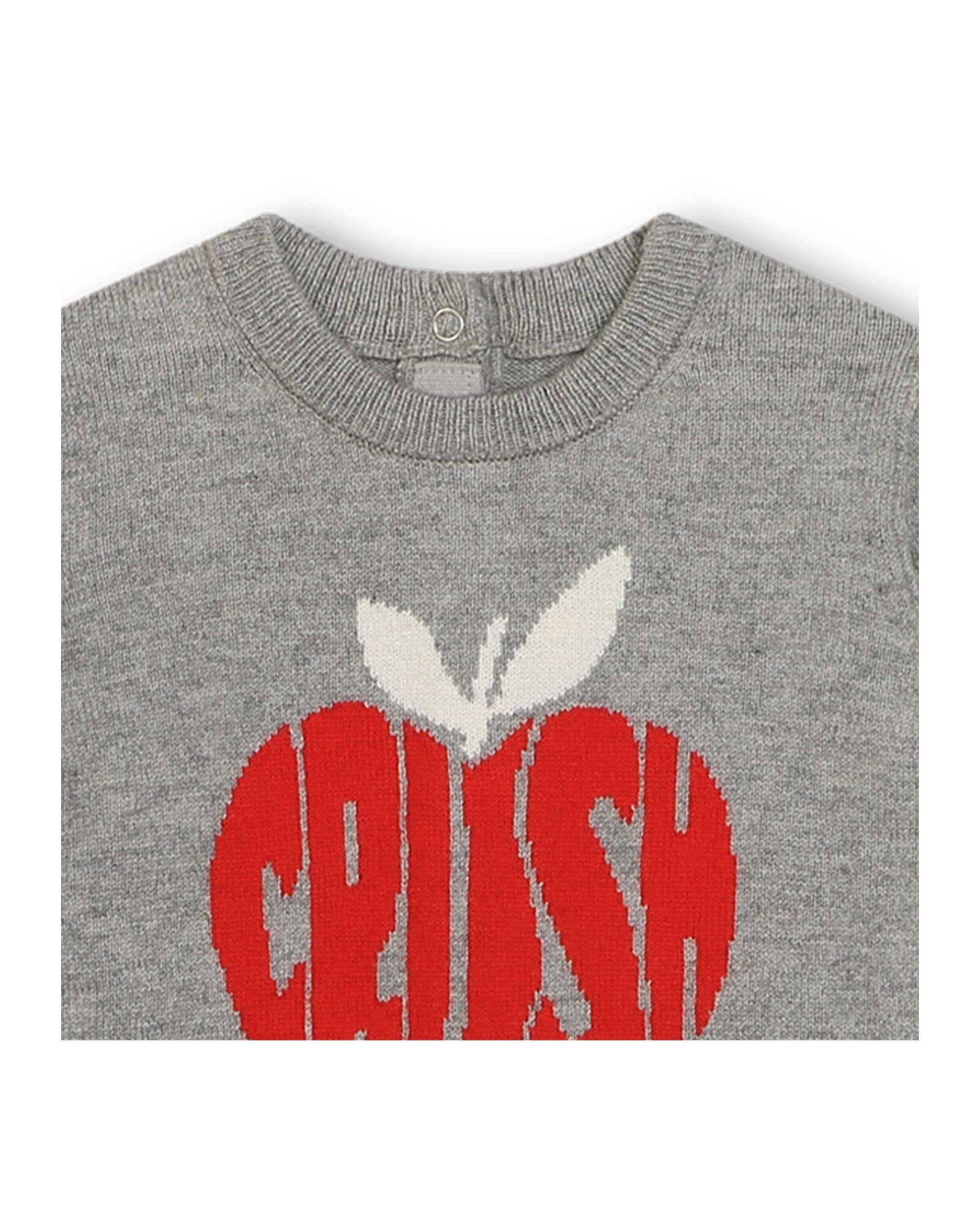Combinaison à fermeture pressionnée en coton - Gris Chiné