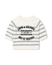 Ensemble pull et pantalon en tricot - Creme