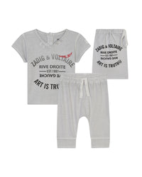 Ensemble t-shirt et pantalon - Brouillard