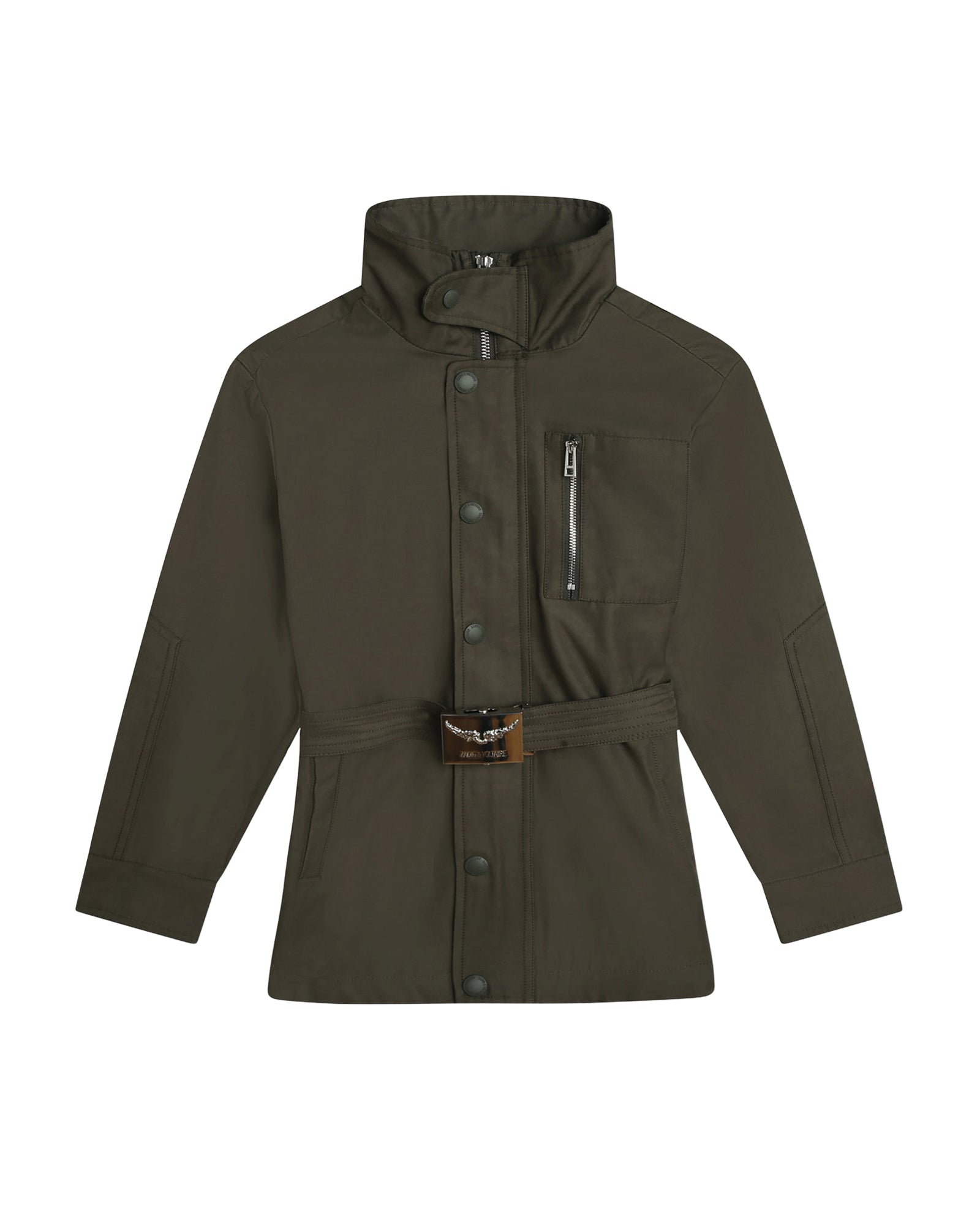 Parka à col montant en coton - Dark Khaki
