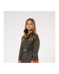Parka à col montant en coton - Dark Khaki