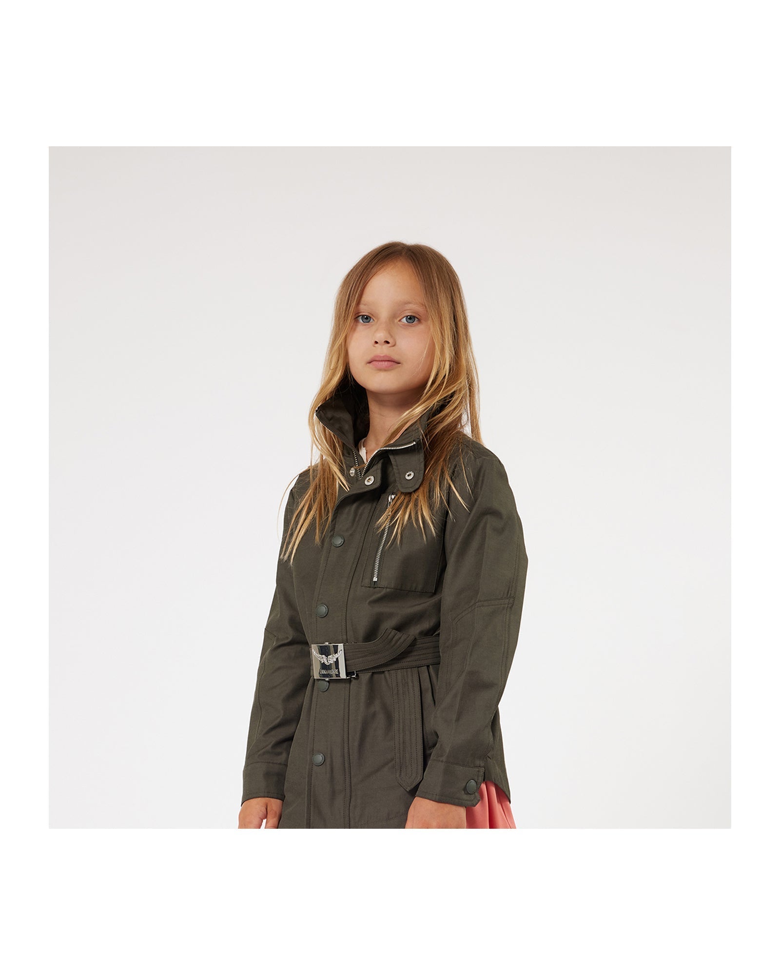 Parka à col montant en coton - Dark Khaki