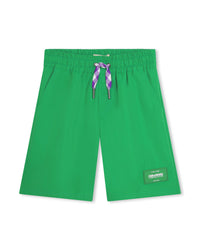 Swimming shorts with elasticated waistband - Acid Green