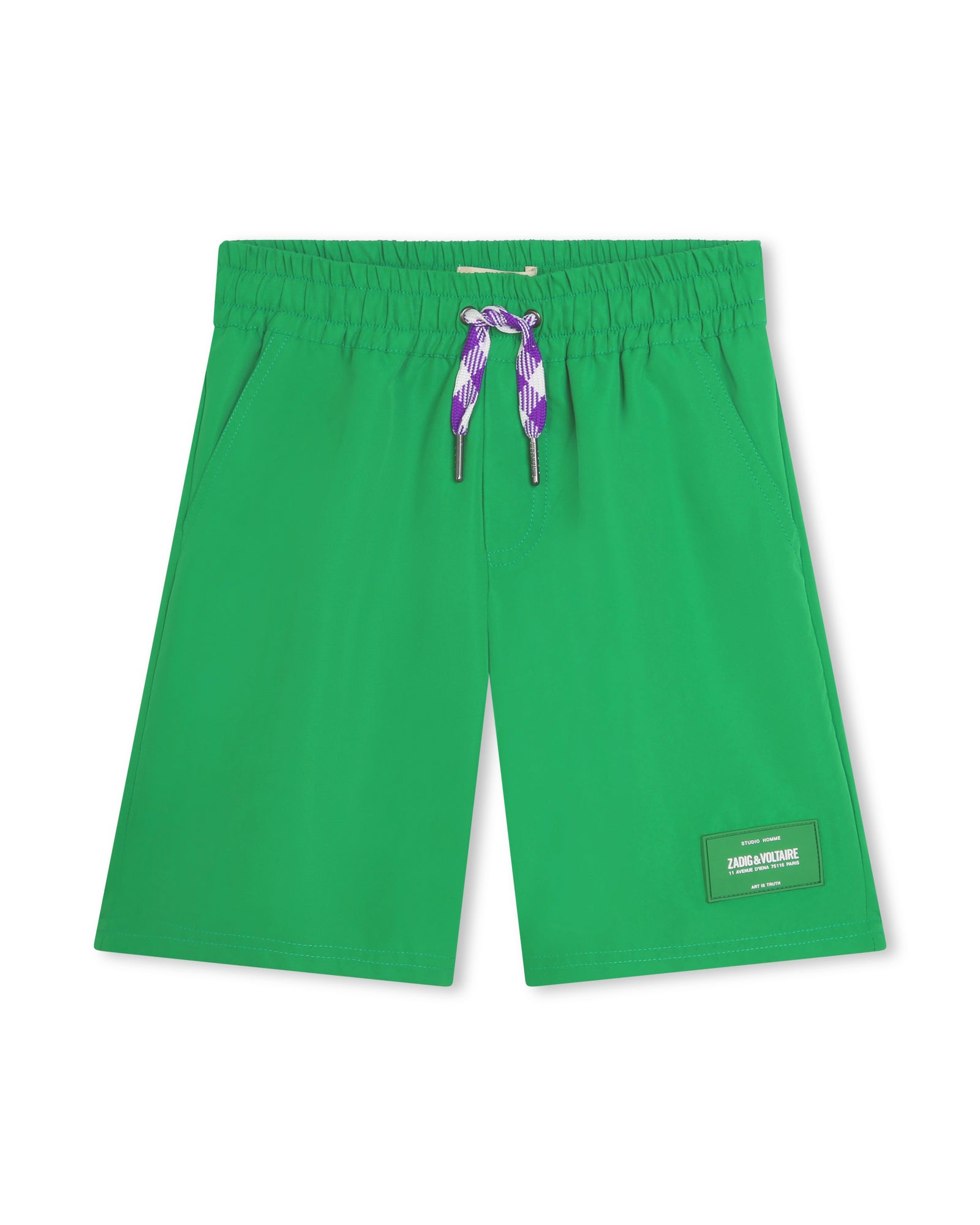 Swimming shorts with elasticated waistband - Acid Green