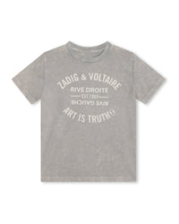 T-shirt with cotton illustration - Brouillard