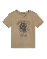 T-shirt avec broderie - Chino Beige