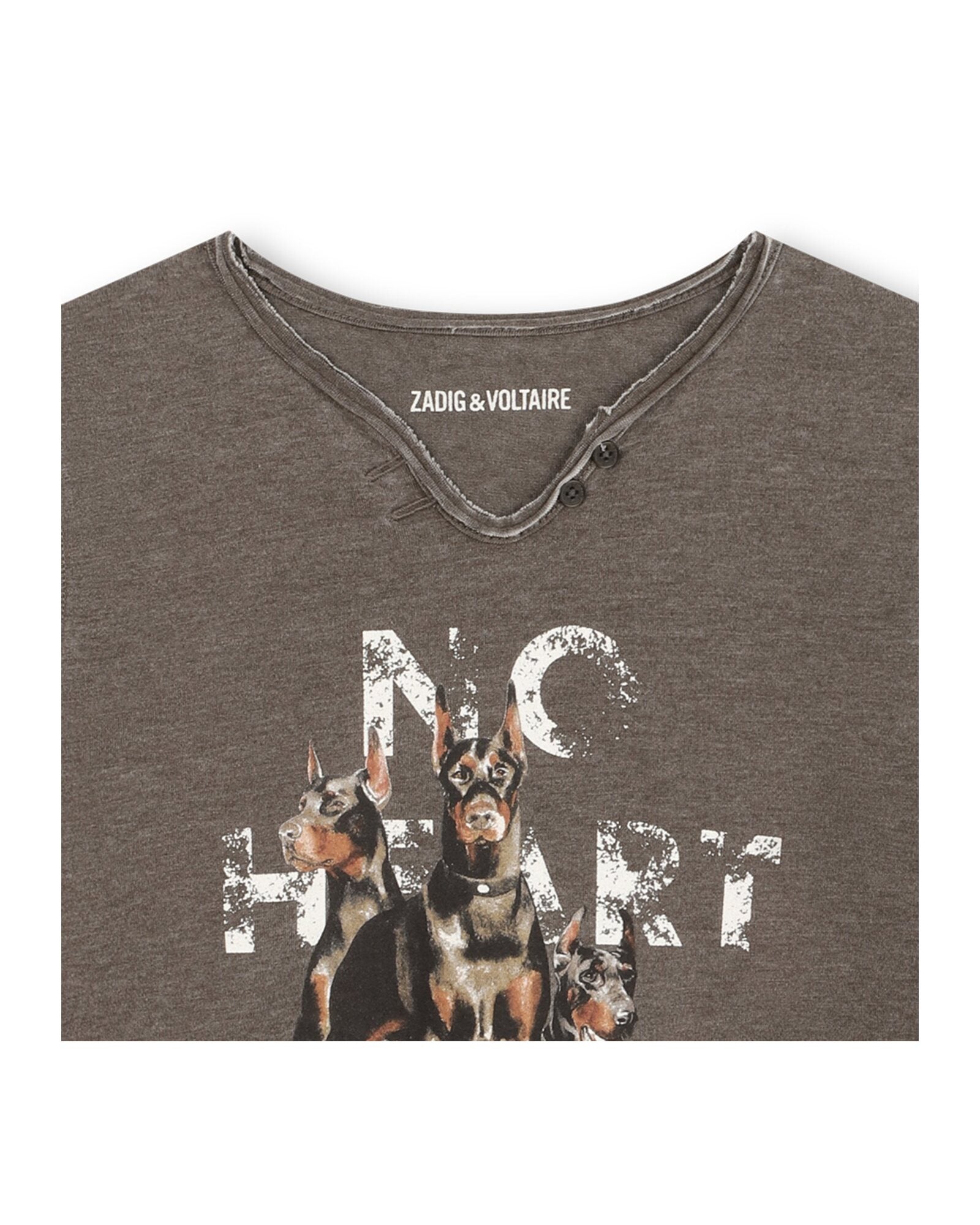 T-shirt avec broderie - Dark Khaki