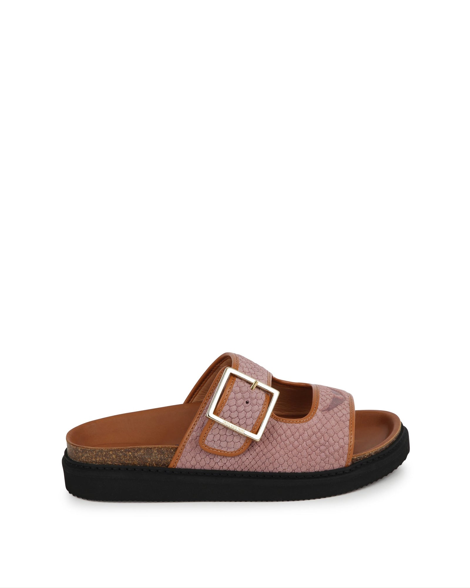 Sandales en croûte de velours - Taupe Pink