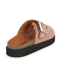 Sandales en croûte de velours - Taupe Pink