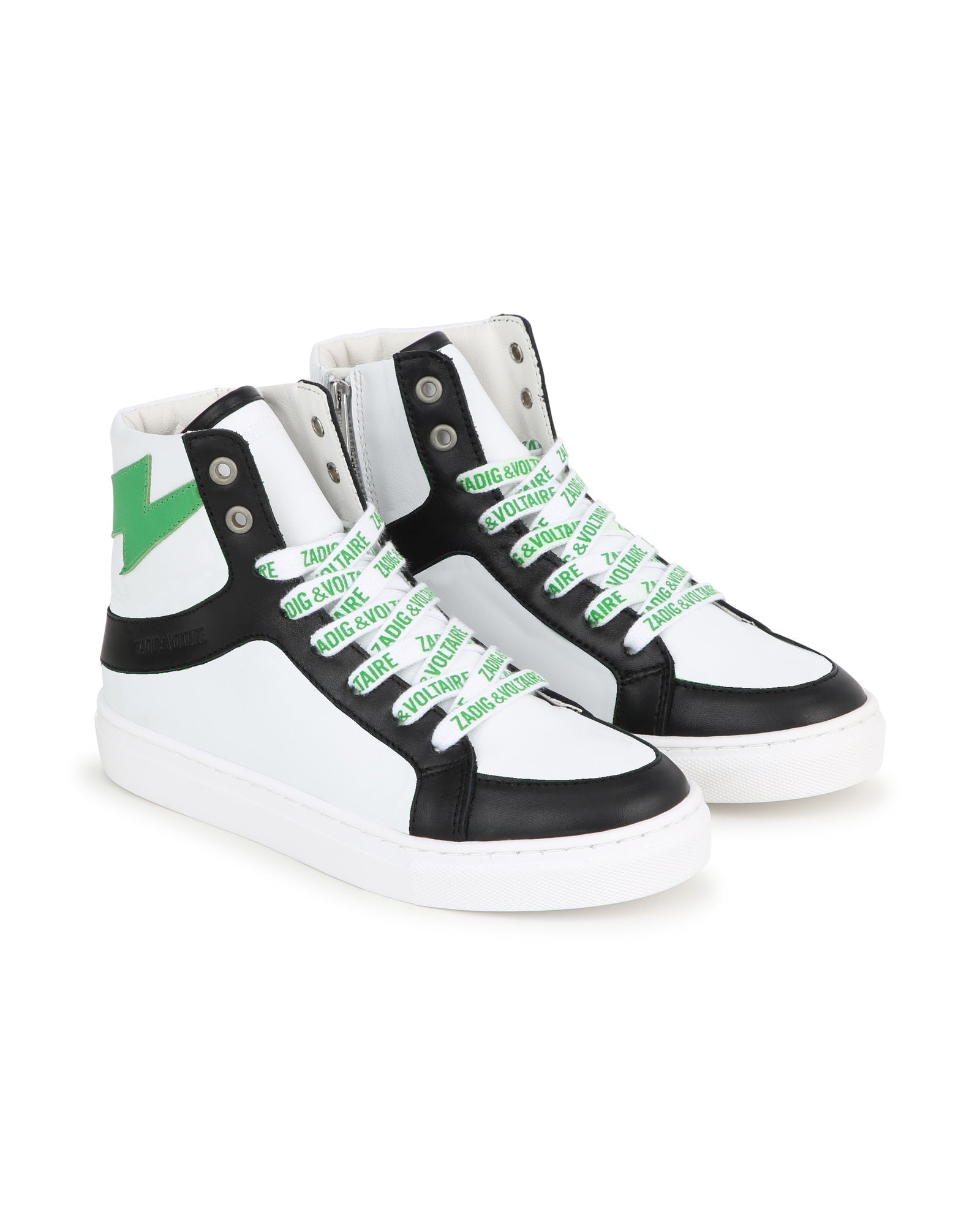 Sneakers montantes iconiques en cuir - Blanc