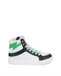 Sneakers montantes iconiques en cuir - Blanc
