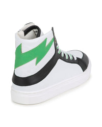 Sneakers montantes iconiques en cuir - Blanc