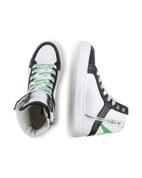 Sneakers montantes iconiques en cuir - Blanc