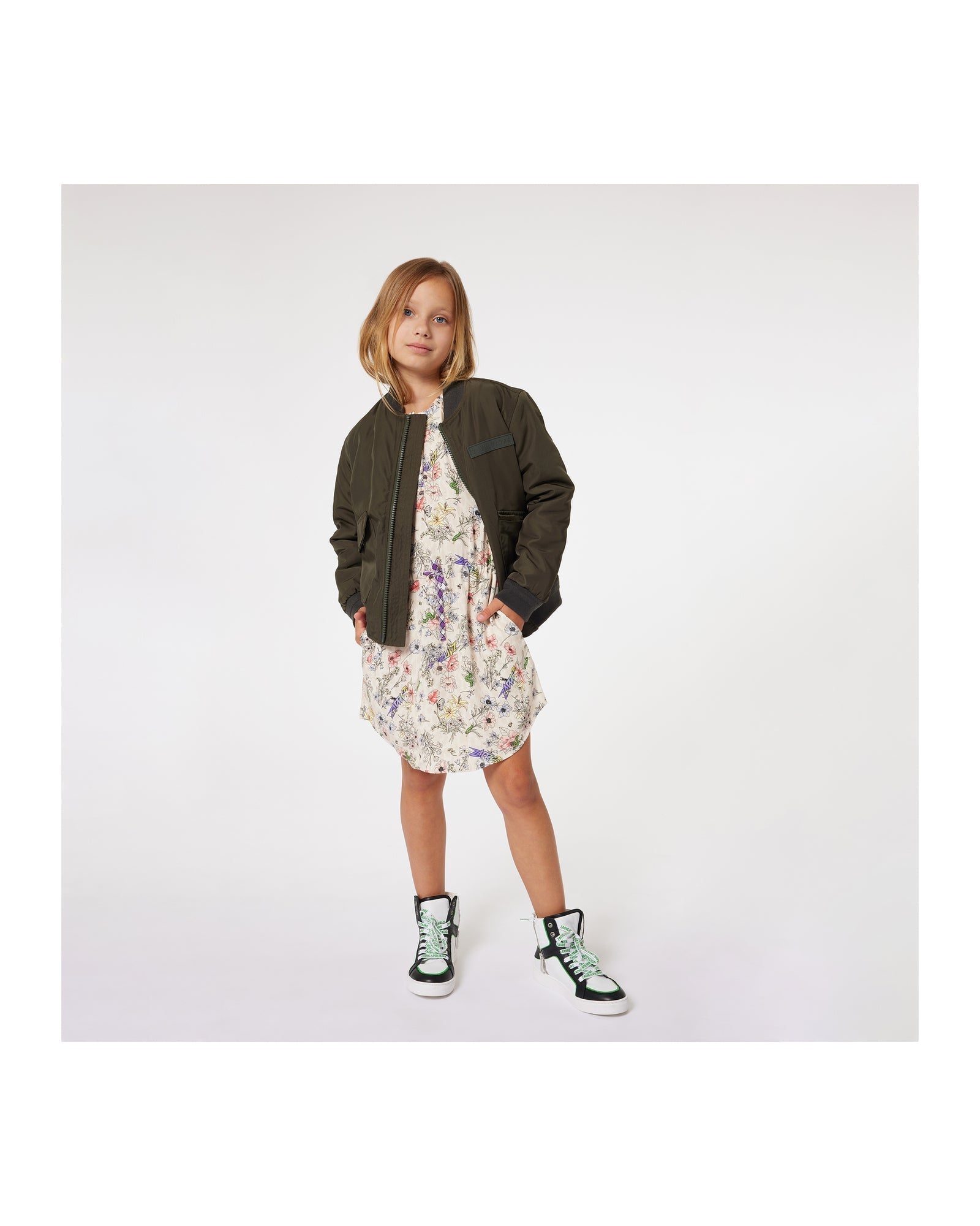 Sneakers montantes iconiques en cuir - Blanc