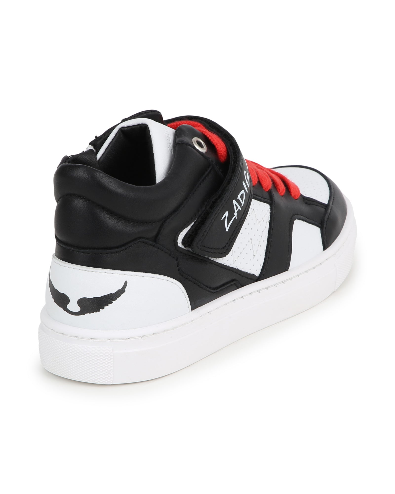 Baskets mi-montantes iconiques en cuir - Blanc Noir