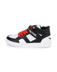 Baskets mi-montantes iconiques en cuir - Blanc & Noir