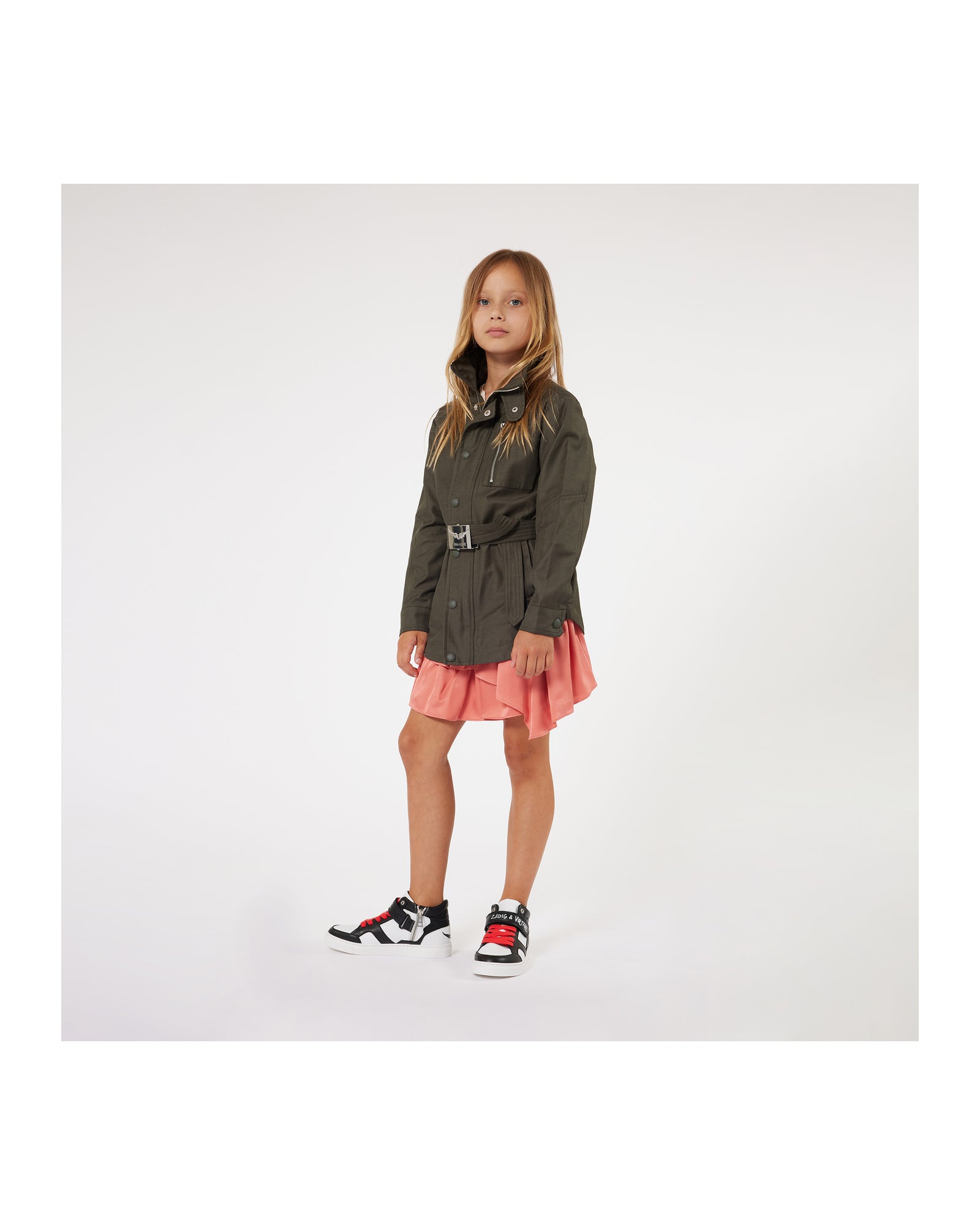 Baskets mi-montantes iconiques en cuir - Blanc Noir