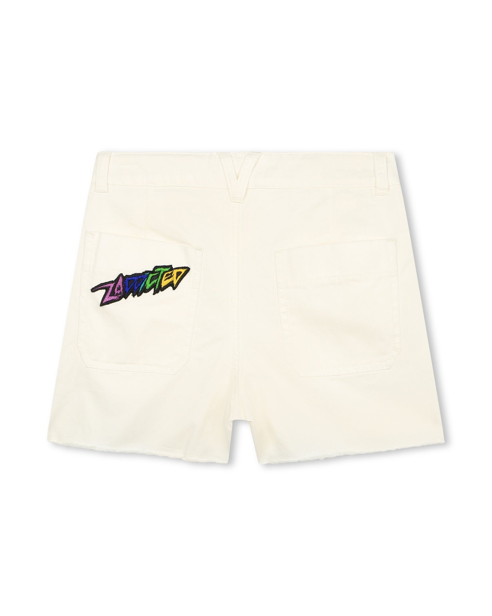 Short en sergé - Creme