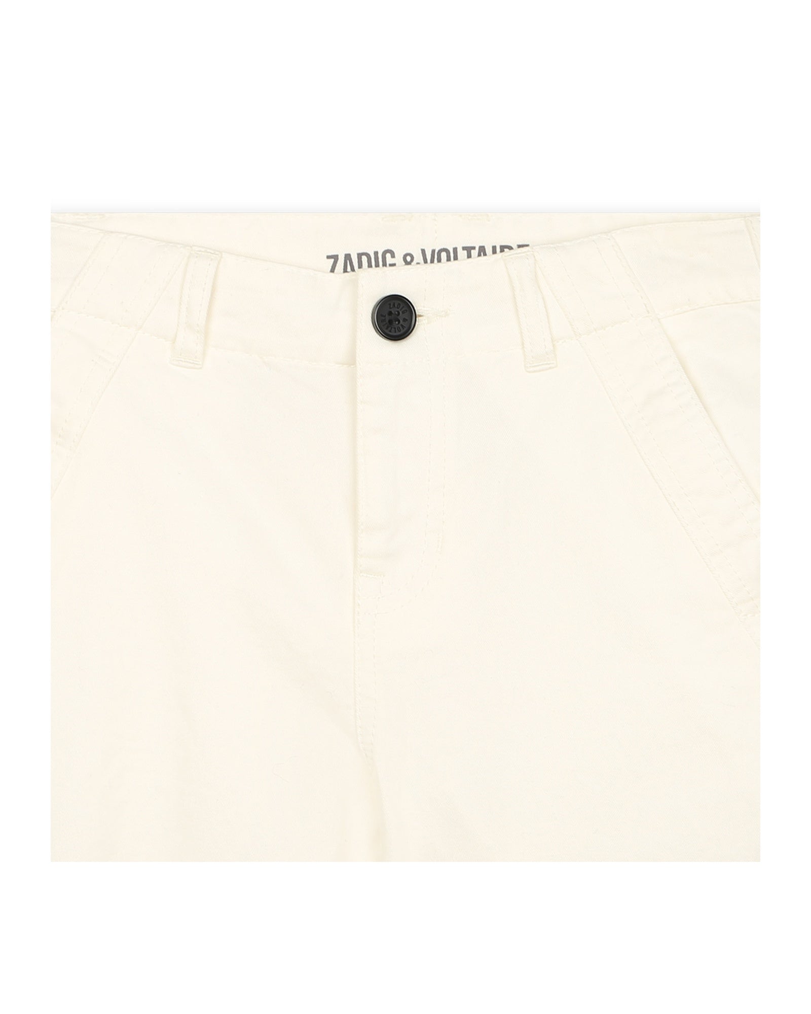Short en sergé - Creme