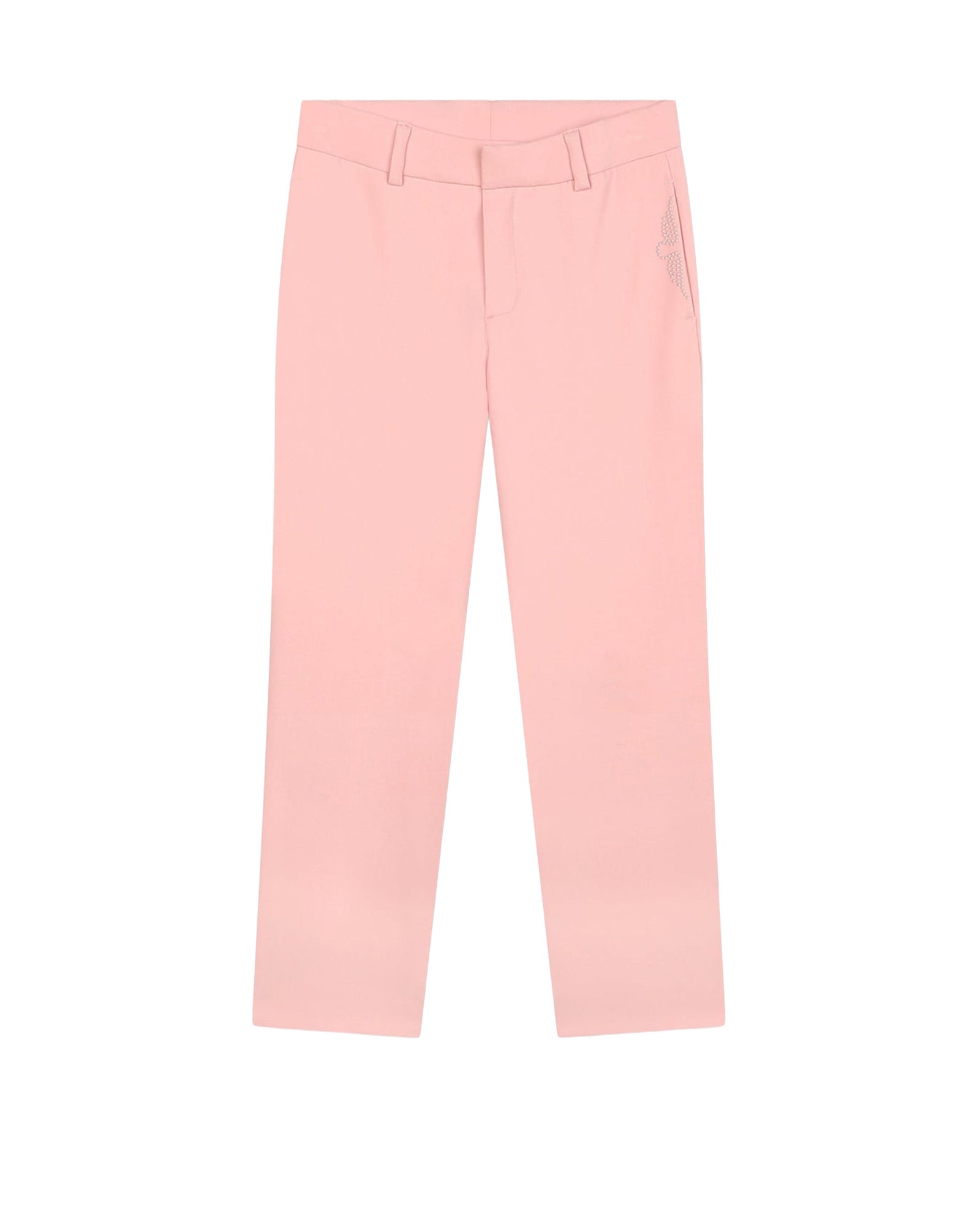 Pantalon tailleur à illustrations strass - Taupe Pink