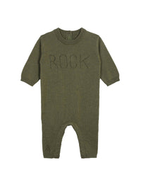 Combinaison jacquard en laine et cachemire - Army