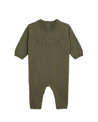 Combinaison jacquard en laine et cachemire - Army