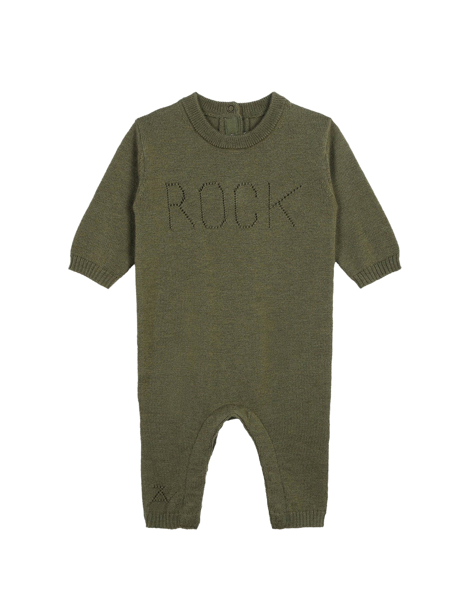 Combinaison jacquard en laine et cachemire - Army
