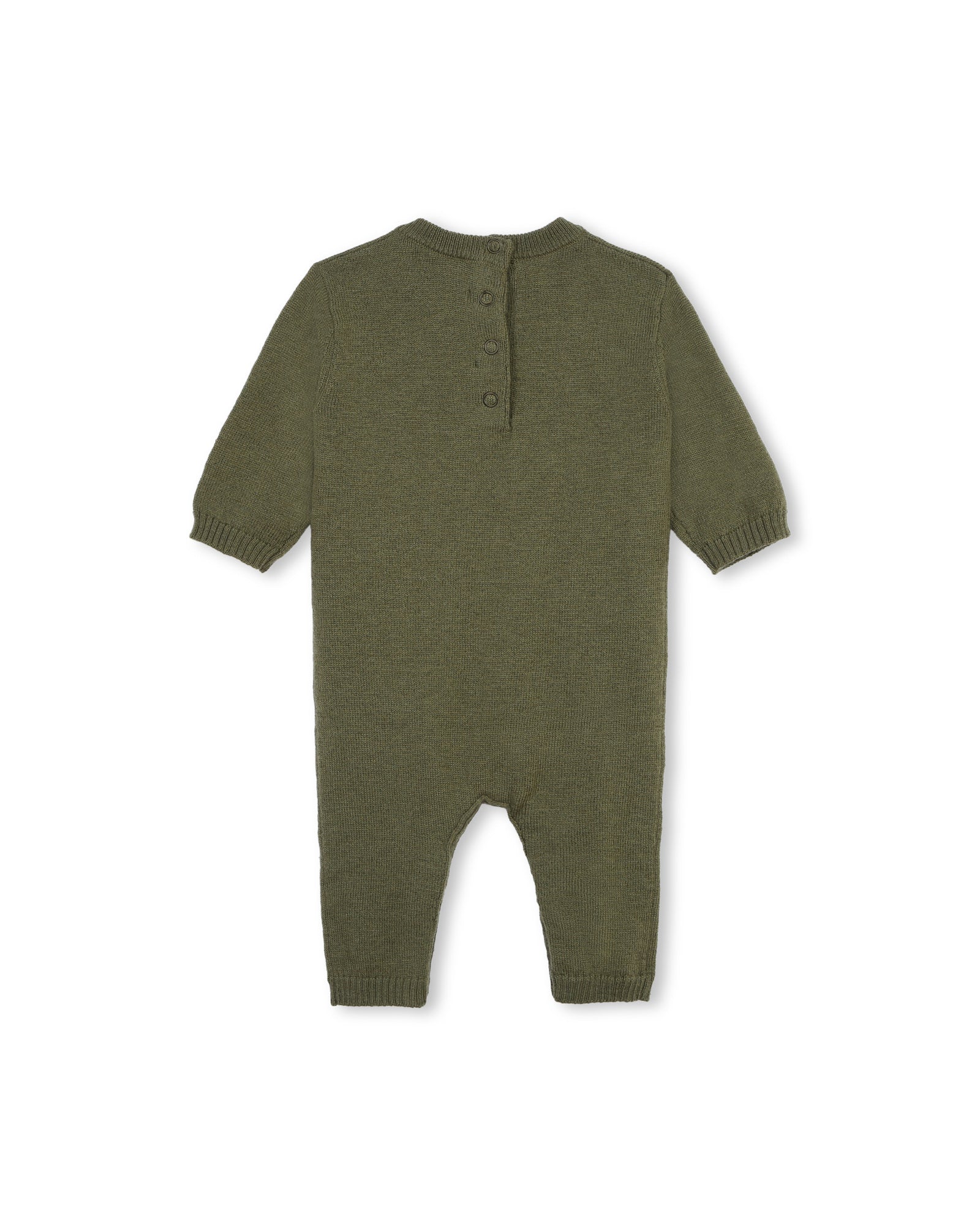 Combinaison jacquard en laine et cachemire - Army