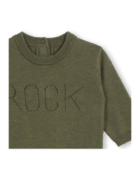 Combinaison jacquard en laine et cachemire - Army