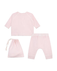 Ensemble t-shirt et pantalon en coton - Litchi