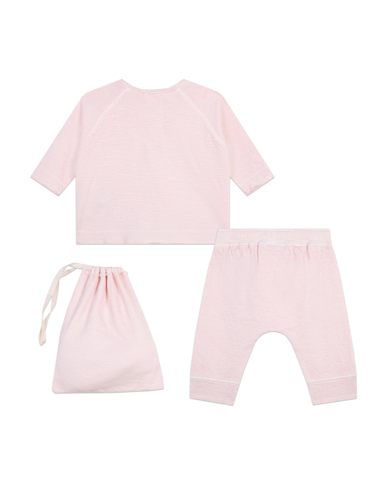 Ensemble t-shirt et pantalon en coton - Litchi