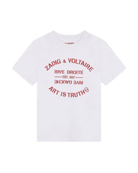 T-shirt à manches courtes à illustrations en coton - Blanc