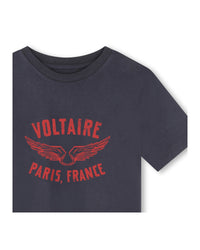 Short-sleeved T-shirt with cotton illustrations - Nuit