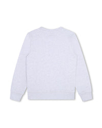 Sweatshirt à illustrations en molleton - Gris Clair
