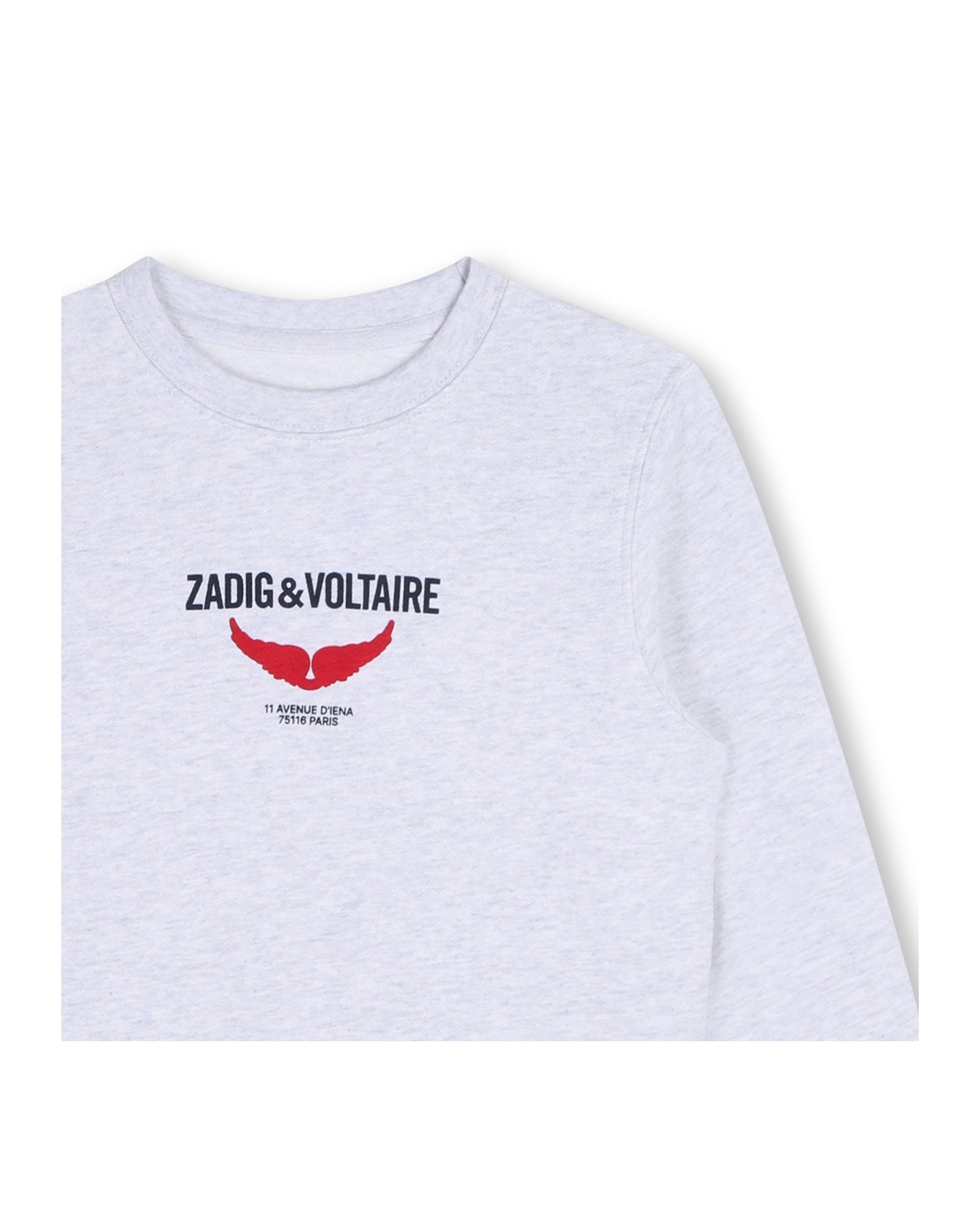 Sweatshirt à illustrations en molleton - Gris Clair