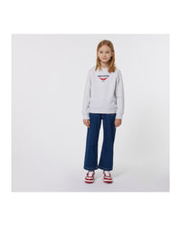 Sweatshirt à illustrations en molleton - Gris Clair