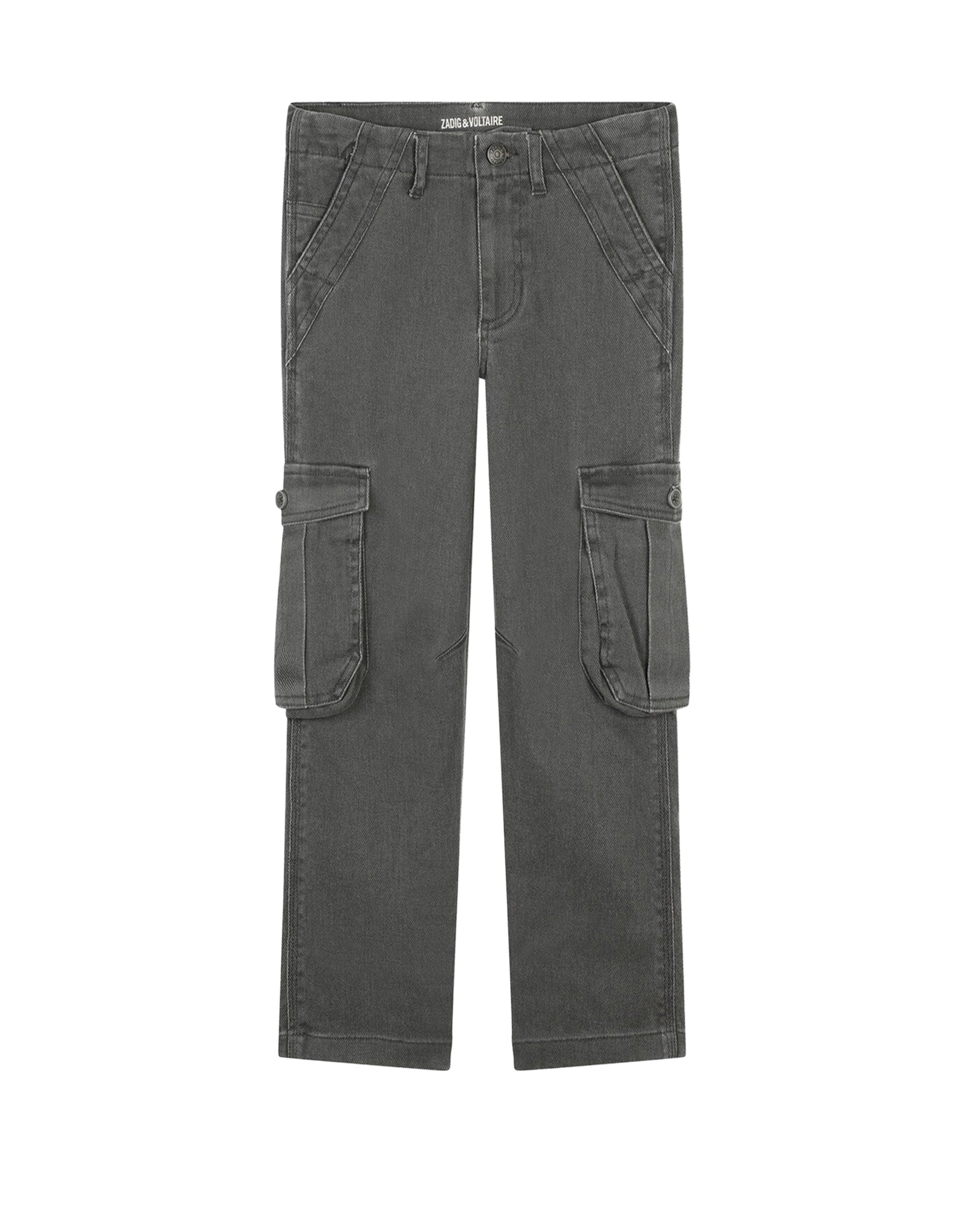 Cotton cargo trousers with pockets - Onyx