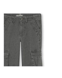 Cotton cargo trousers with pockets - Onyx