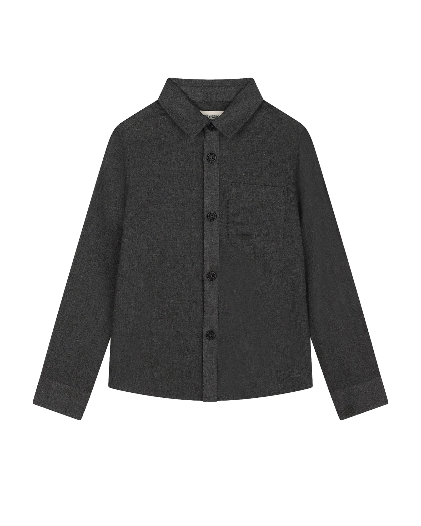 Cotton button-down shirt - Onyx