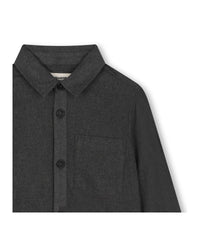 Cotton button-down shirt - Onyx