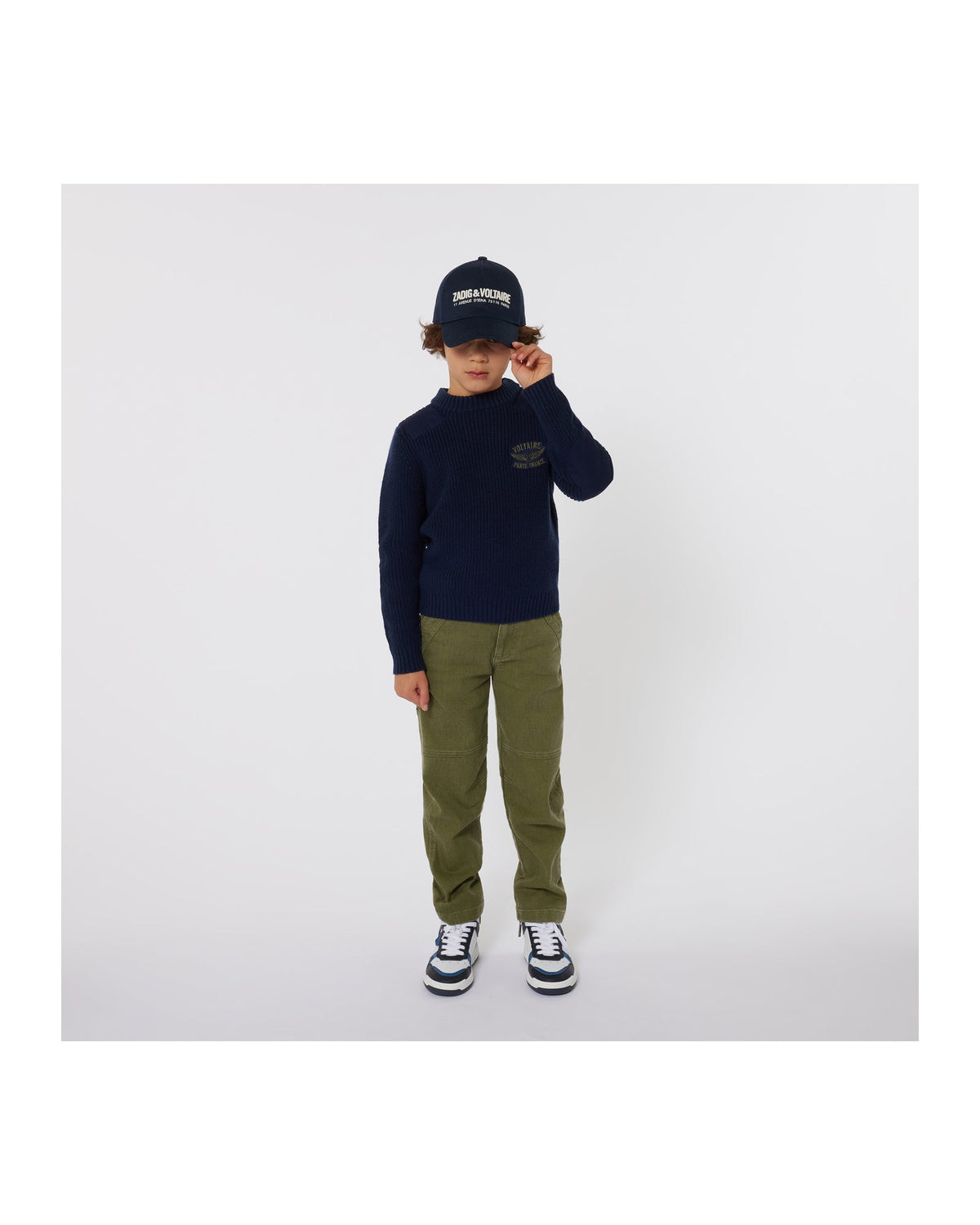 Pantalon carotte en coton - Army