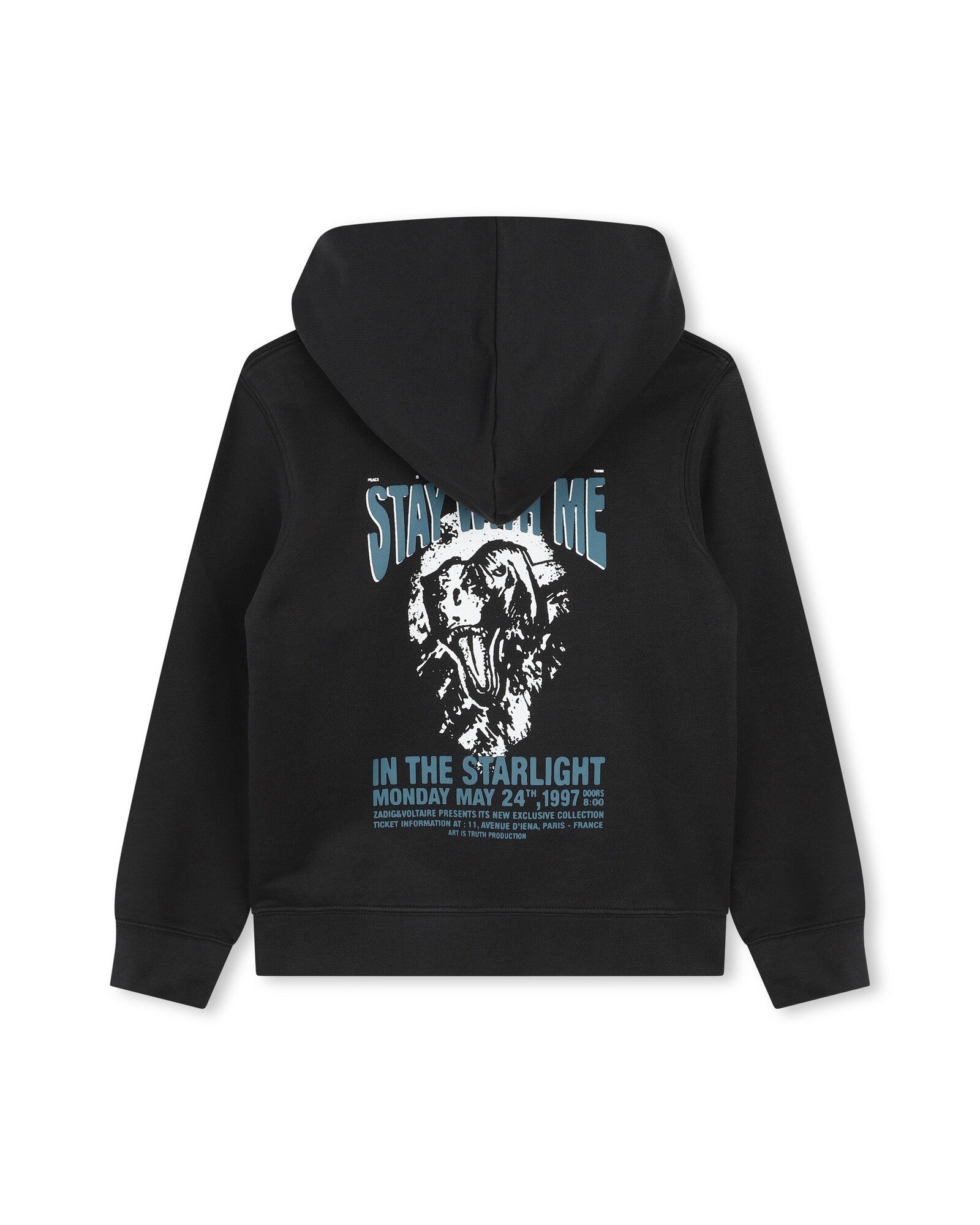 Fleece hoodie - Black
