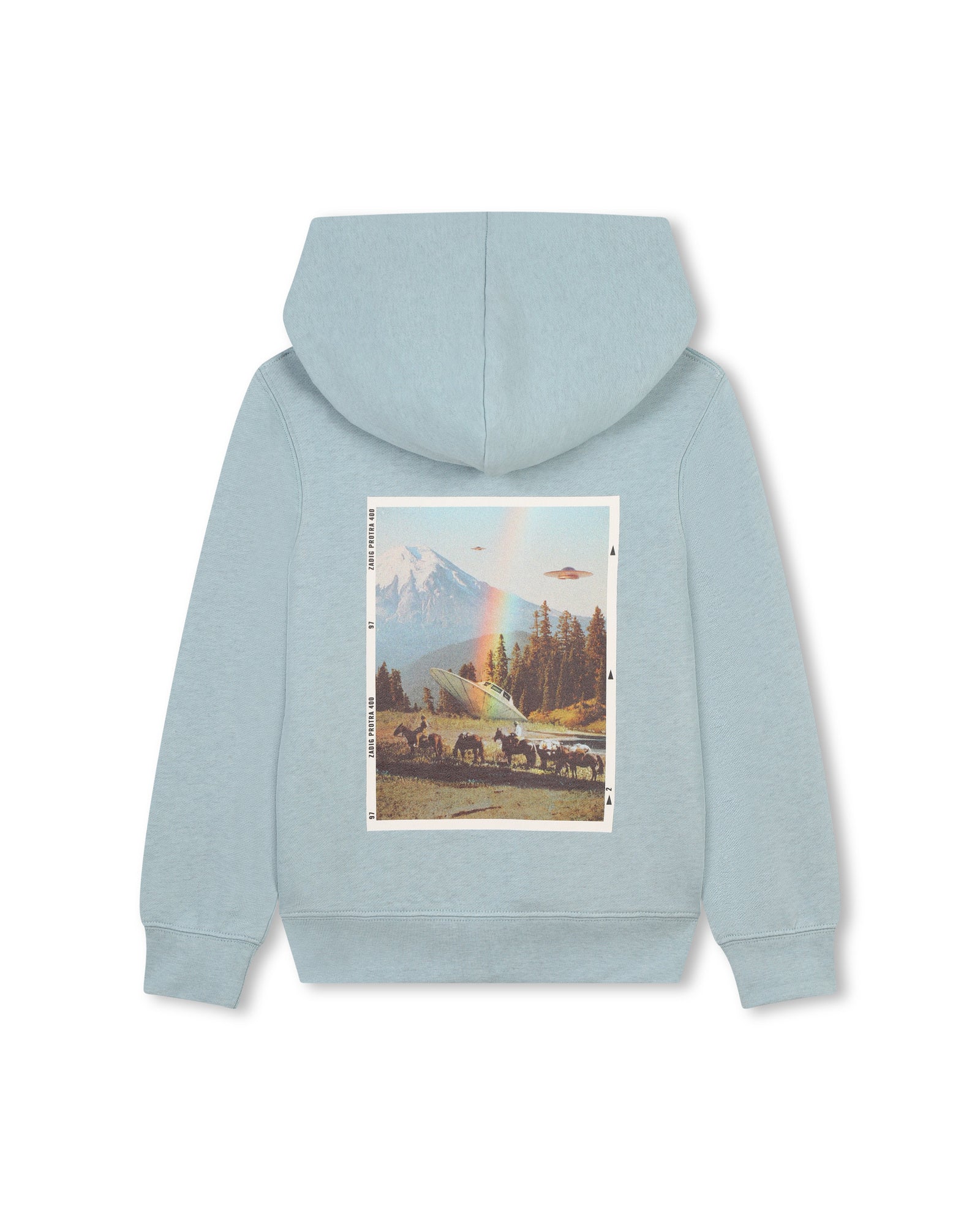 Sweat à capuche en molleton - Aquamarine