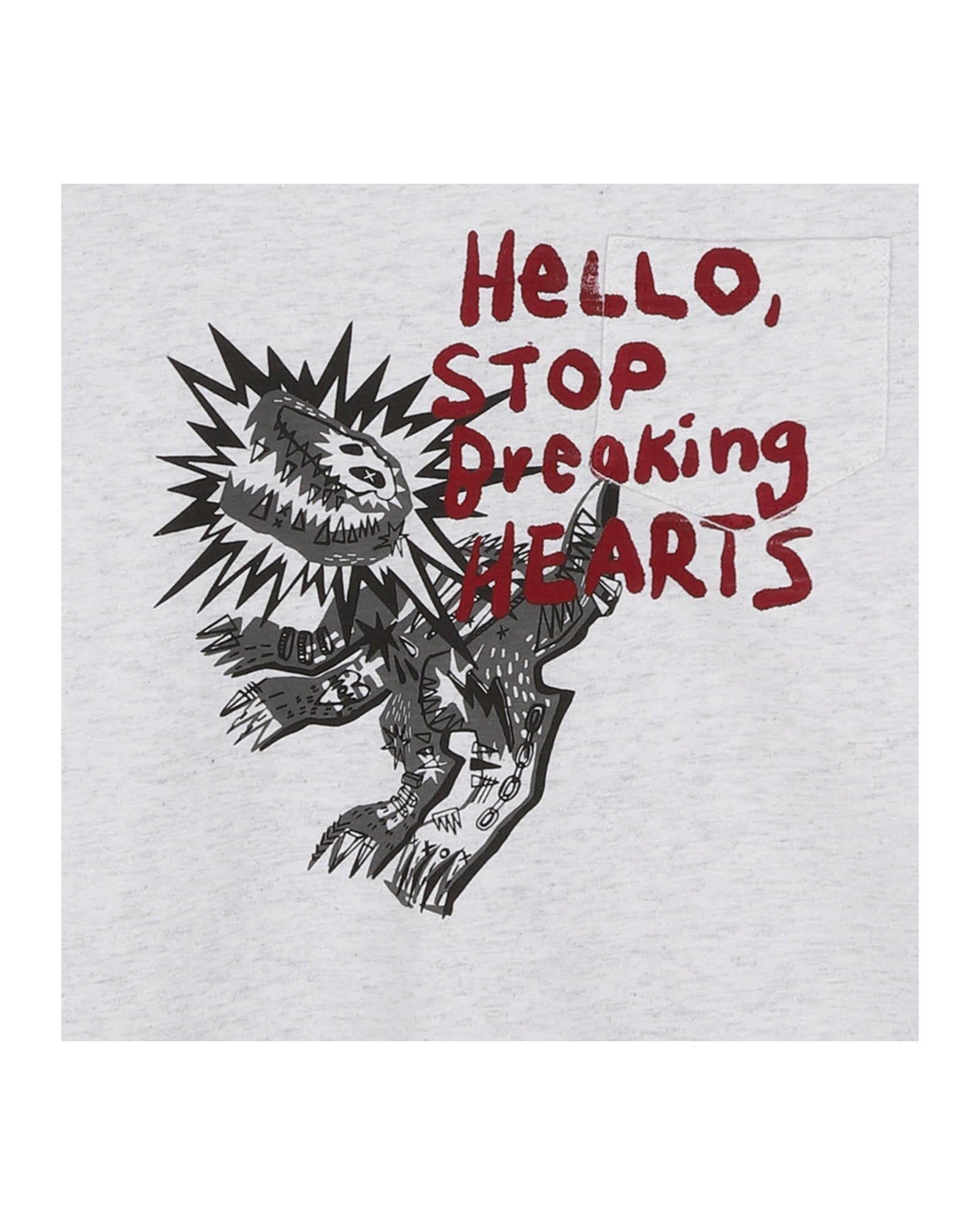 T-shirt à manches courtes à illustrations en coton - Gris Clair