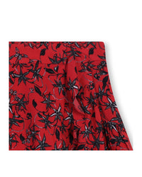 Jupe portefeuille à volants - New Red