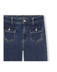 Pantalon évasé en denim - Double Stone